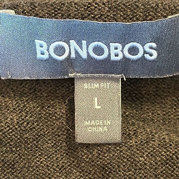 Bonobos Mens Brown Extra Fine Merino Wool Slim Fit Long Sleeve Sweater size L - Picture 4 of 6